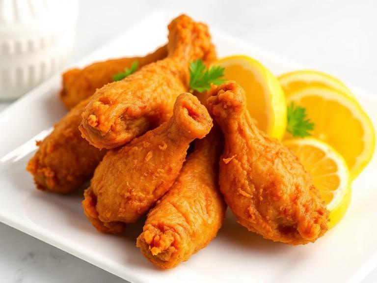 6 alitas fritas con tostones