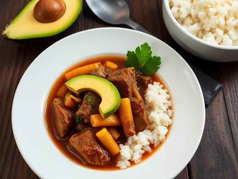 Sancocho con arroz blanco